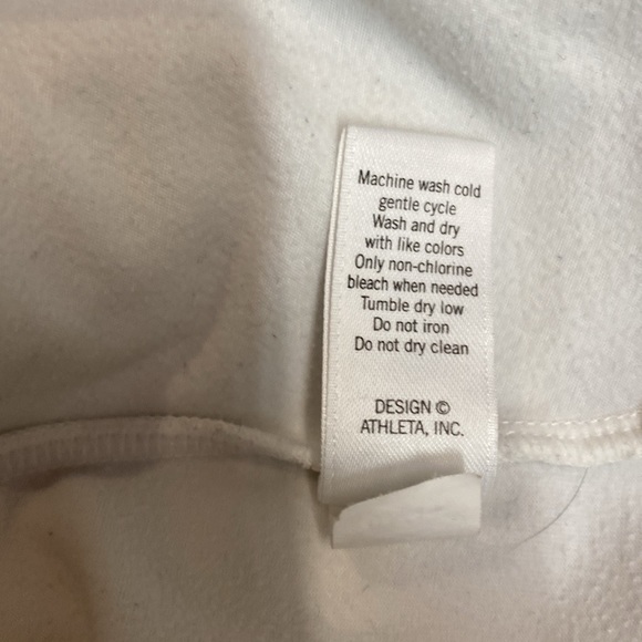 White Athleta Running Long Sleeve Top Size Small - Picture 3 of 10
